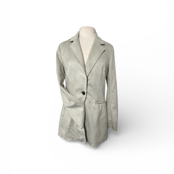 Zara Basic, Light Gray Women's Blazer - Picture 2 of 7